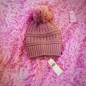 collectioneighteen Dusty Pink Winter Hat- Womens Small